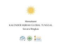 MEMAHAMI KALENDER HIJRIAH GLOBAL TUNGGAL SECARA RINGKAS