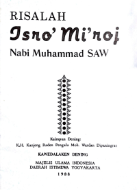 RISALAH ISRO' MI'ROJ NABI MUHAMMAD SAW